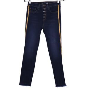 VERONICA BEARD Debbie Tuxedo Stripe Skinny Jeans Dark Slate Casual Women's 25